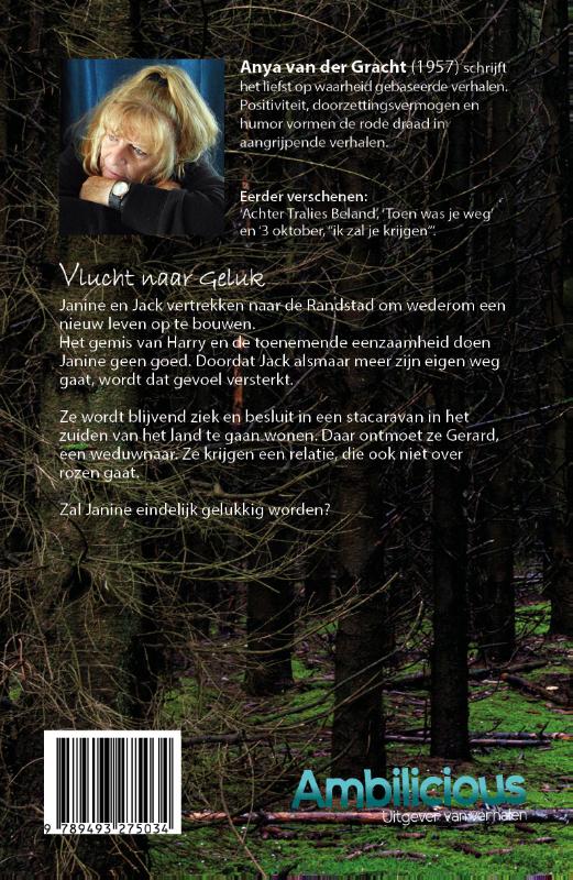 Achterkant van Vlucht naar geluk