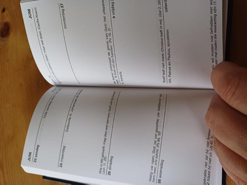 Achterkant van Bijbelagenda 2024