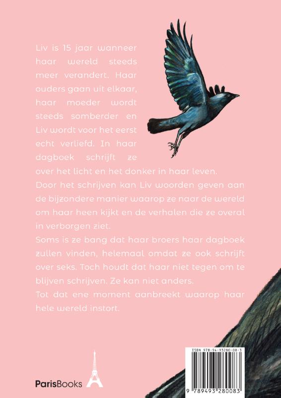 Achterkant van Traneninkt en vlinderschrift