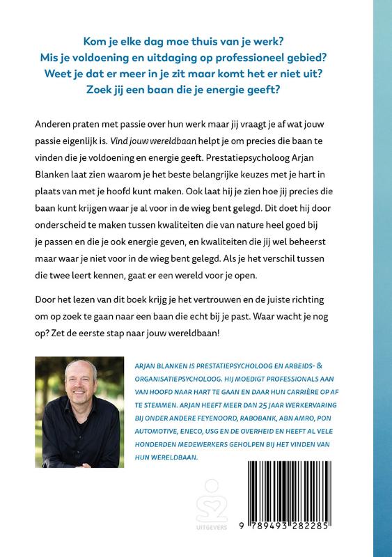 Achterkant van Vind je wereldbaan