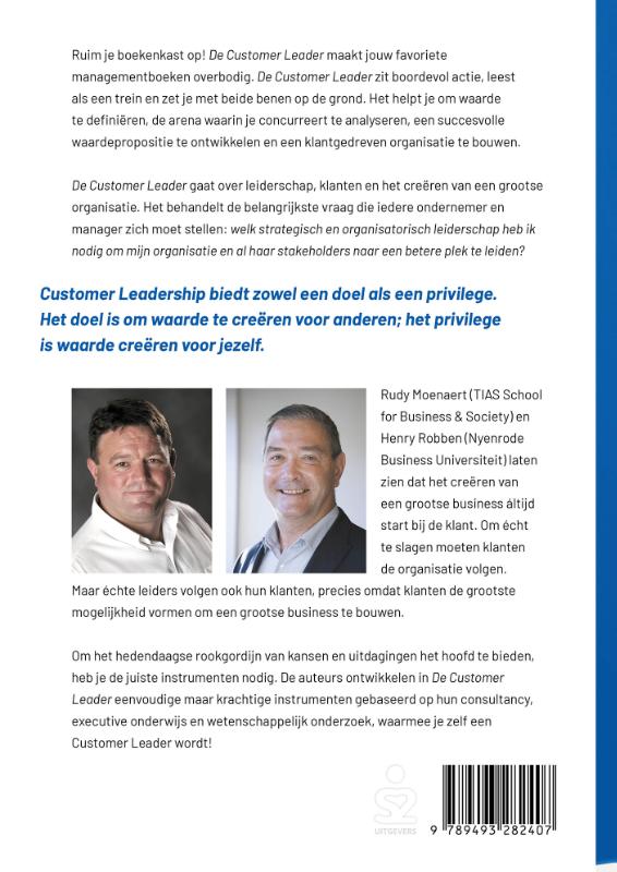 Achterkant van De Customer Leader
