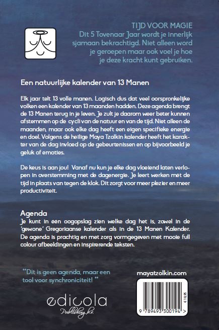 Achterkant van 13 manen agenda