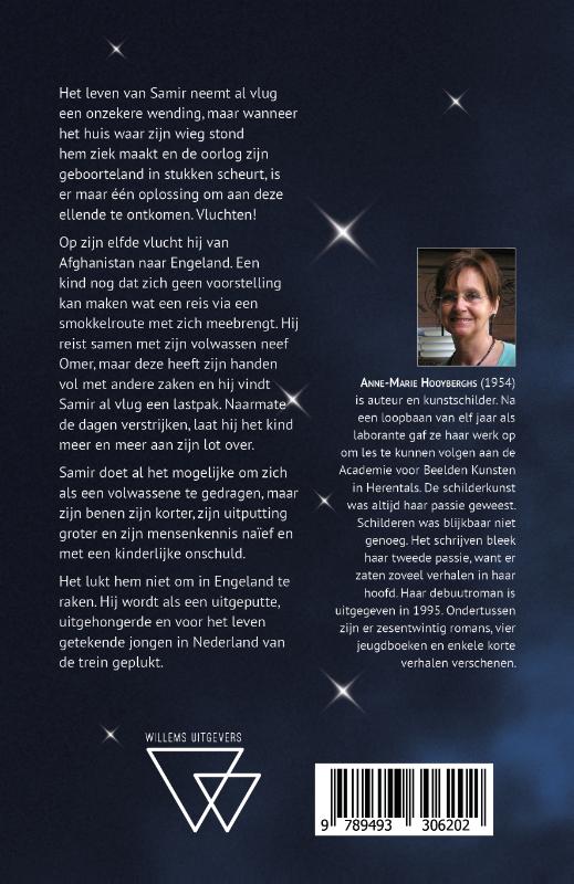 Achterkant van Achter de maan en de sterren