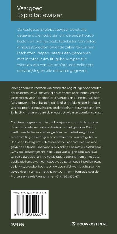 Achterkant van Vastgoed Exploitatiewijzer