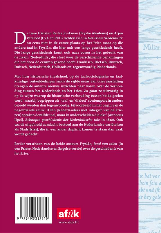 Achterkant van Het Friese 'Nederduits'