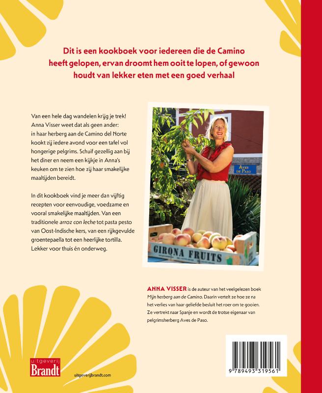 Achterkant van Het Camino-kookboek