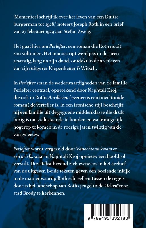 Achterkant van Perlefter & Vanochtend kwam een brief