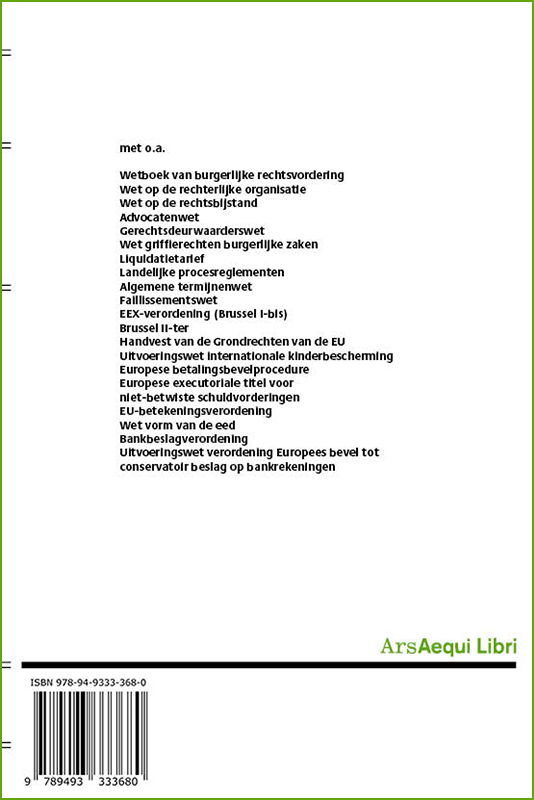 Achterkant van Burgerlijk procesrecht 2026
