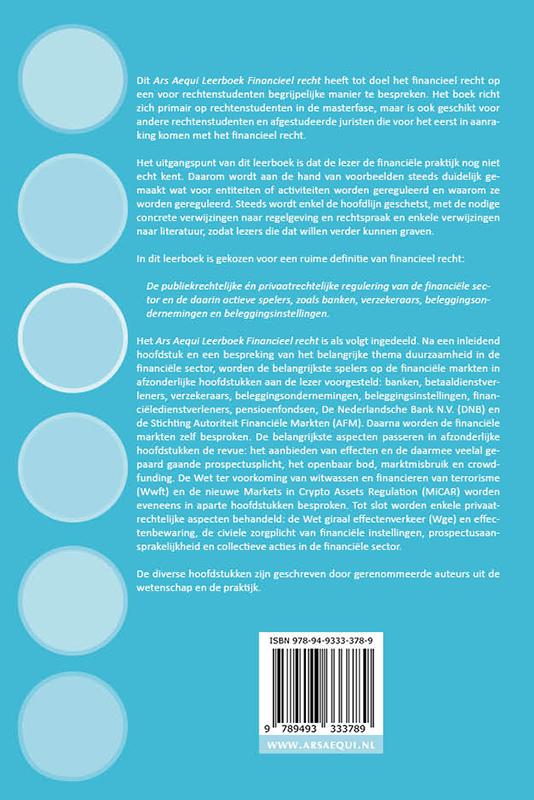 Achterkant van Leerboek financieel recht
