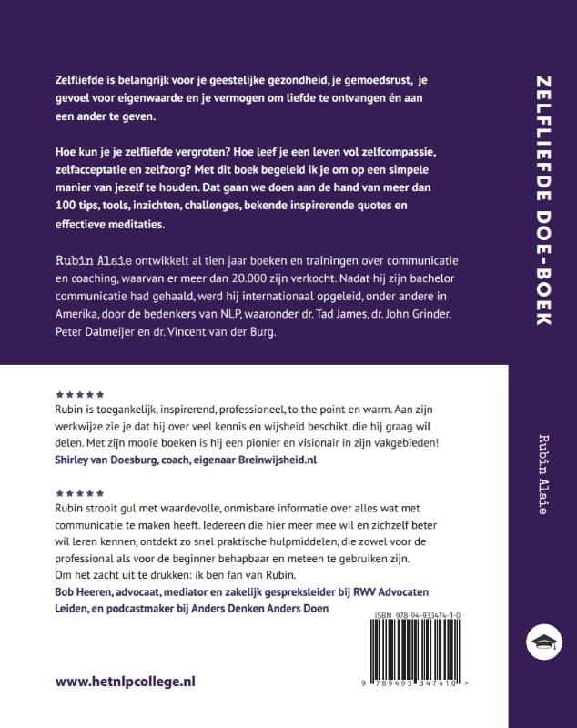Achterkant van Zelfliefde doe-boek