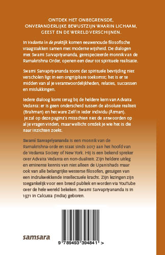 Achterkant van Vedanta in de praktijk