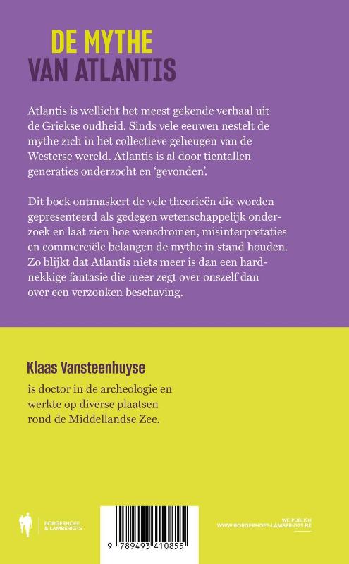 Achterkant van De mythe van Atlantis