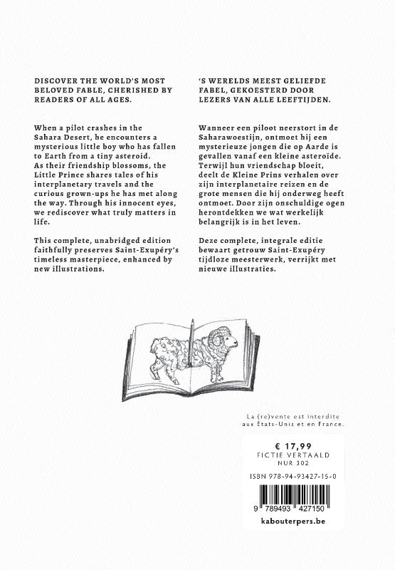 Achterkant van The Little Prince / De Kleine Prins