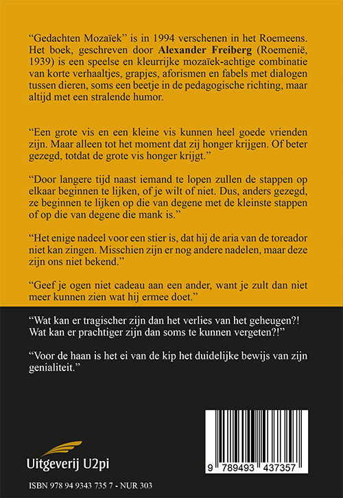 Achterkant van Gedachten mozaïek