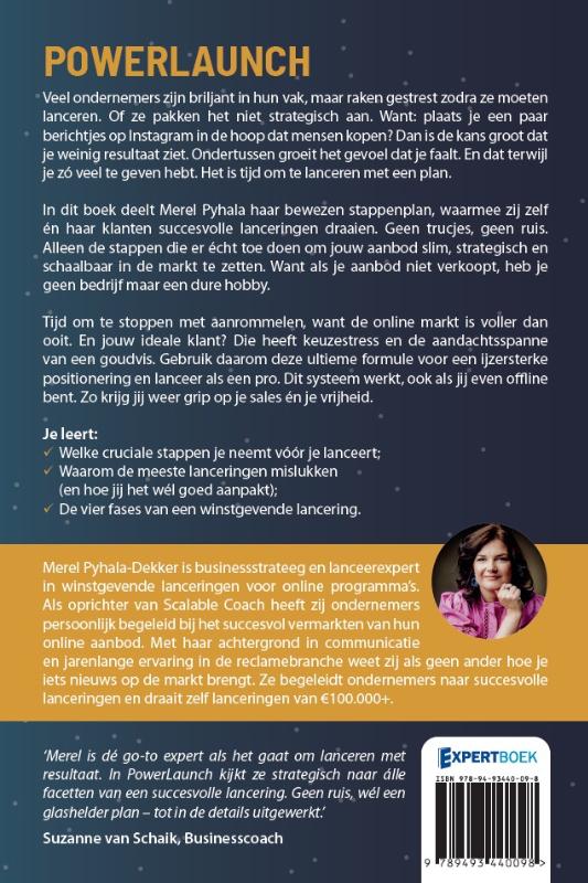 Achterkant van PowerLaunch