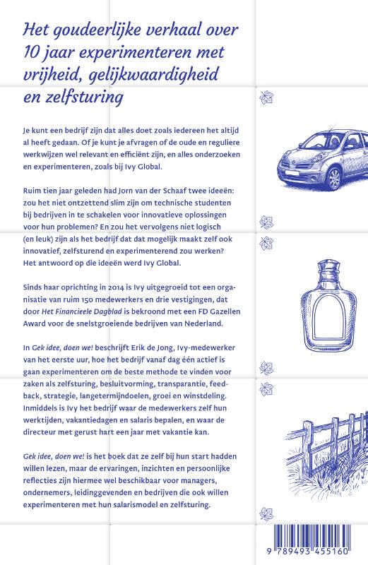 Achterkant van Gek idee, doen we!
