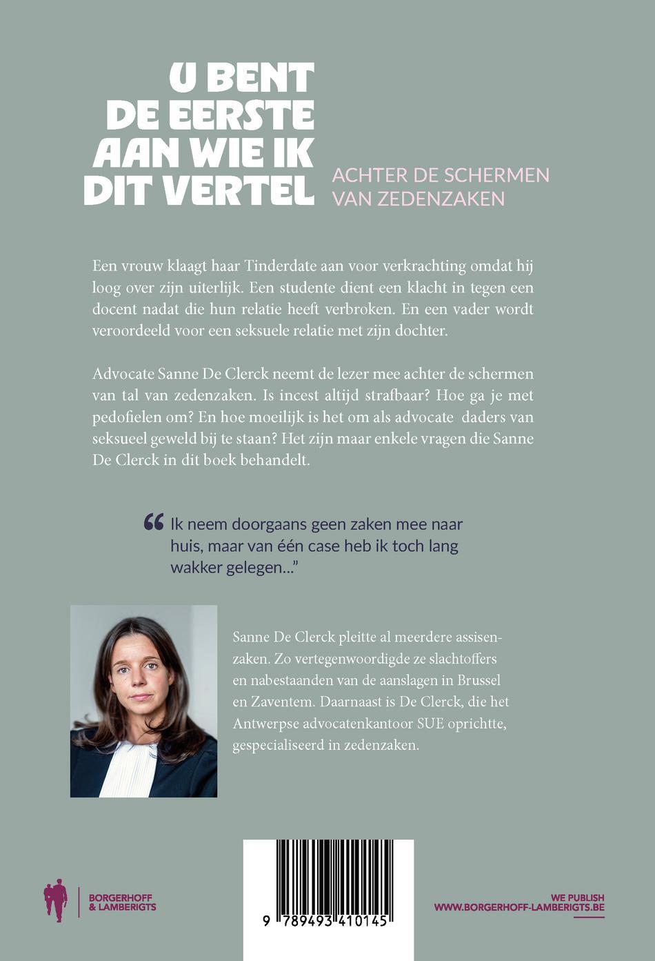 Achterkant van U bent de eerste aan wie ik dit vertel