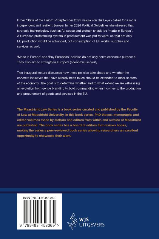 Achterkant van Made in Europe’ and ‘Buy European’