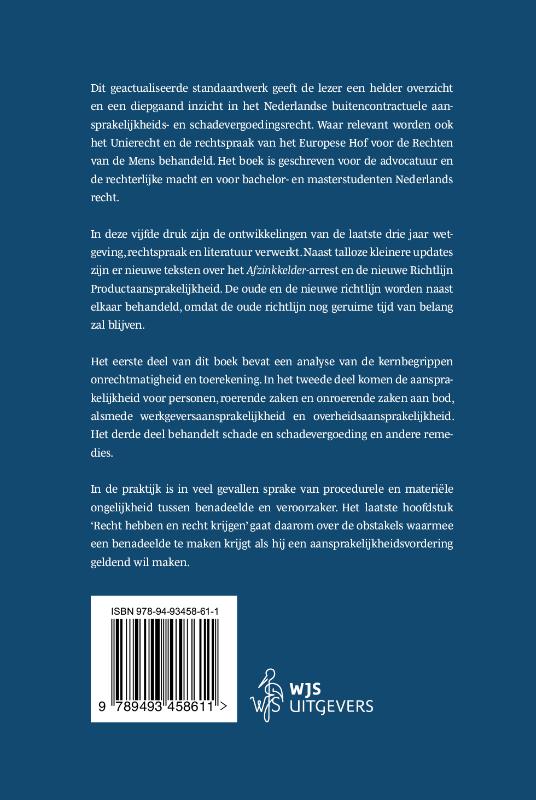 Achterkant van Aansprakelijkheidsrecht