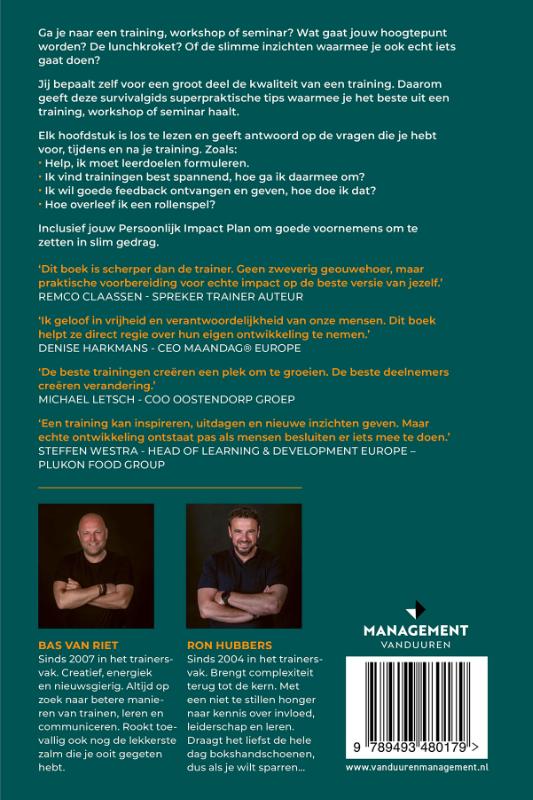 Achterkant van Scherper dan de trainer