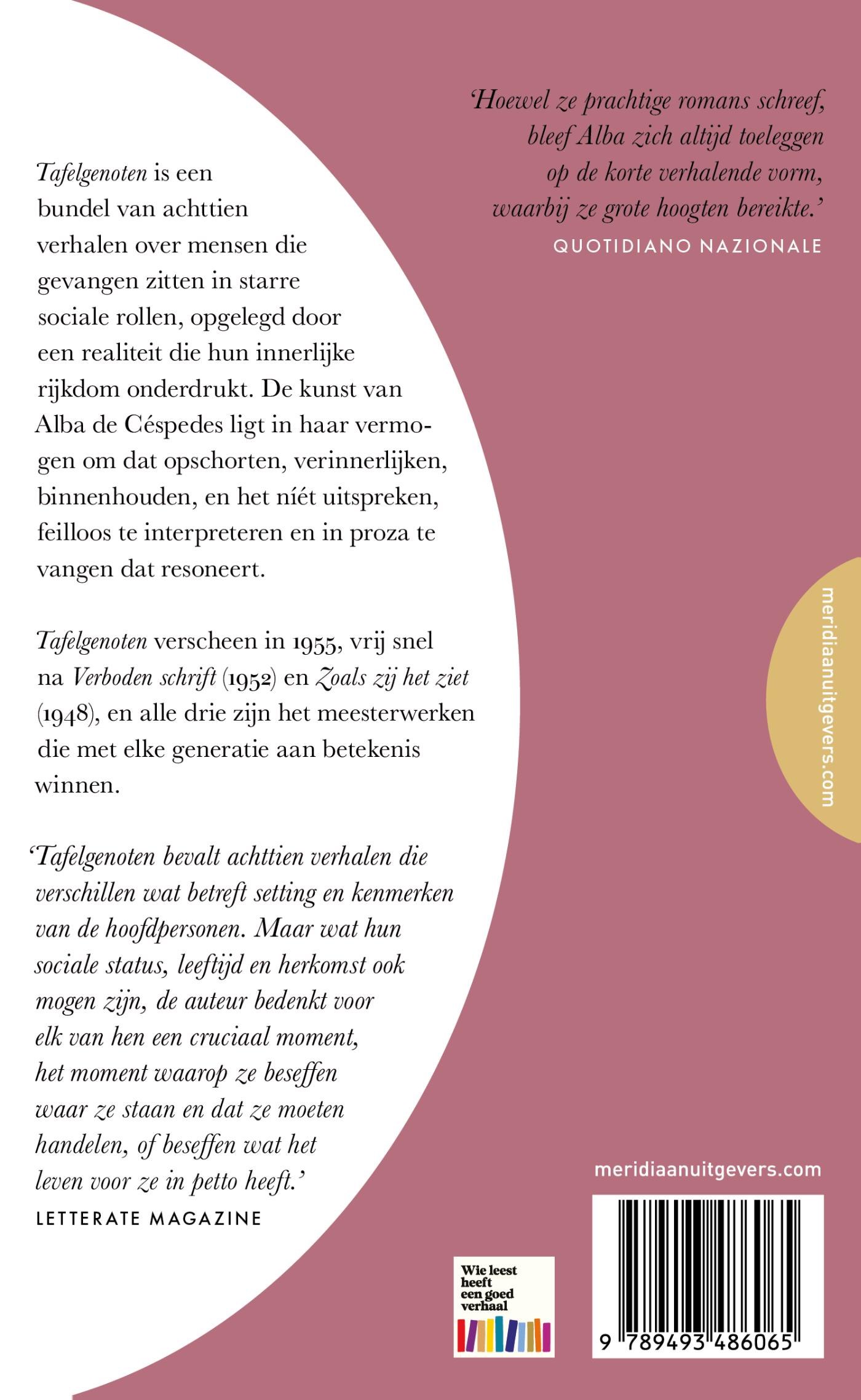 Achterkant van Tafelgenoten
