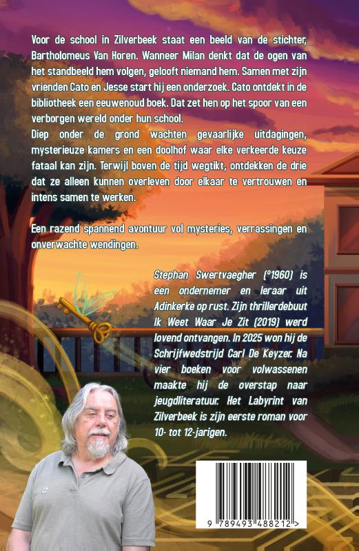Achterkant van Het labyrint van Zilverbeek
