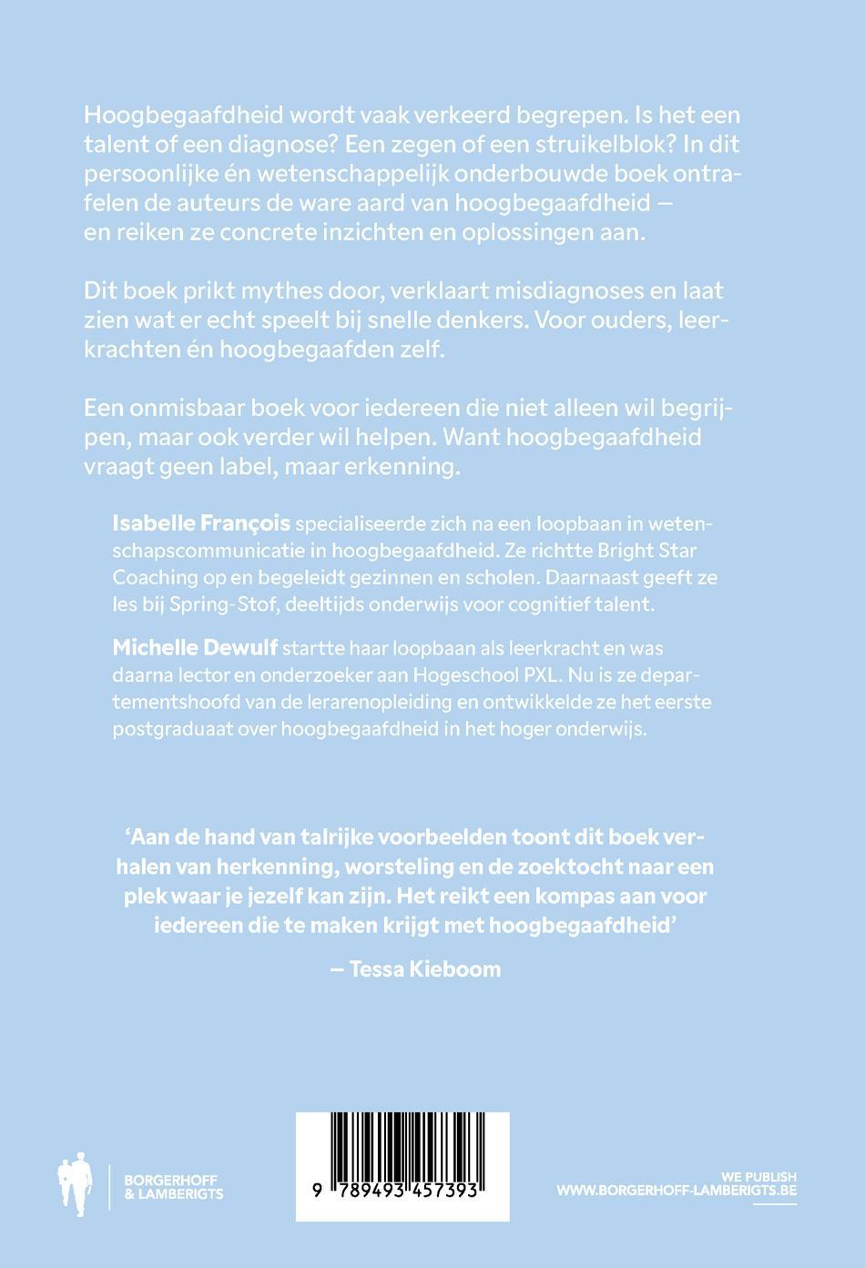 Achterkant van Hoogbegaafd opgroeien