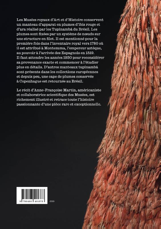 Achterkant van L’Histoire du manteau de plumes Tupinambá