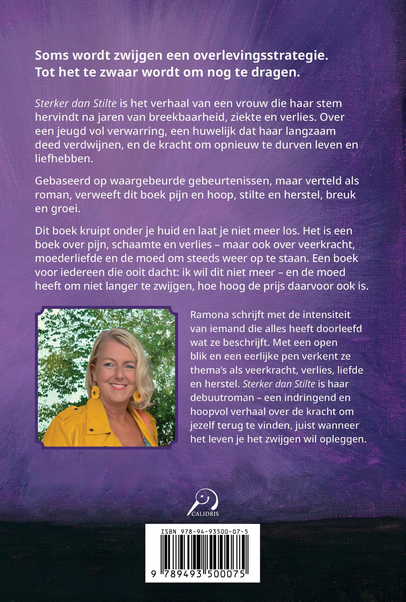 Achterkant van Sterker dan stilte