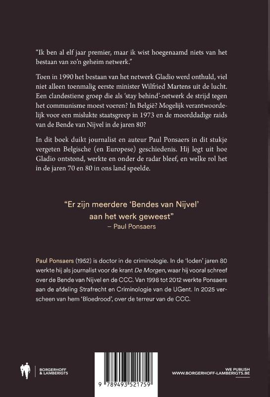 Achterkant van Operatie Gladio