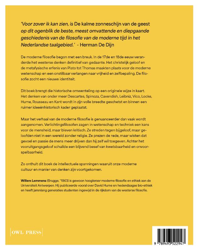 Achterkant van De kalme zonneschijn van de geest