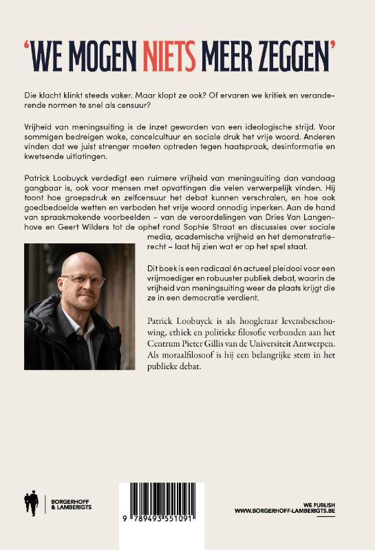 Achterkant van 'We mogen niets meer zeggen'