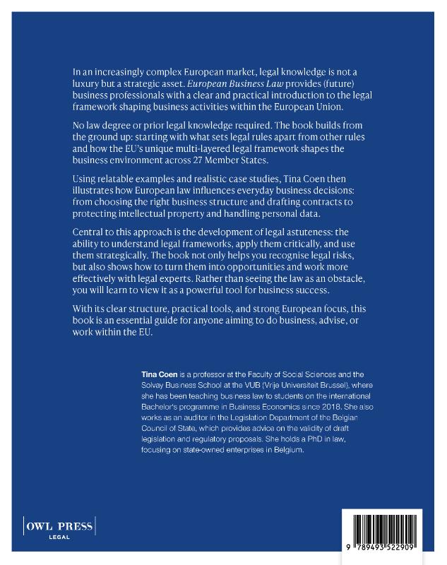 Achterkant van European Business Law