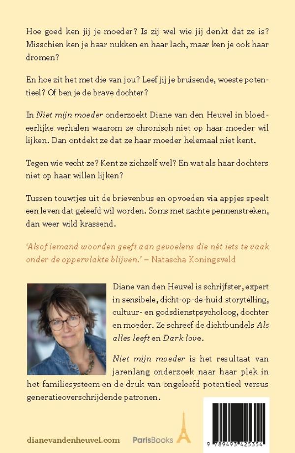 Achterkant van Niet mijn moeder
