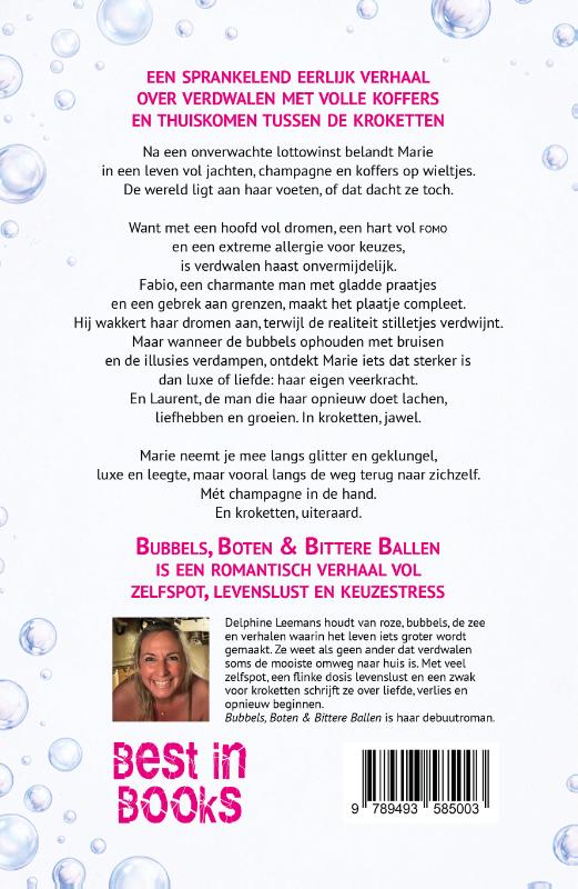Achterkant van Bubbels, boten & bittere ballen