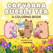 Omslag van Capybara Bubble Tea A Coloring Book
