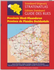 Omslag van Stratenatlas privincie West-Vlaanderen = Guide des rues province de Flandre Occidentale