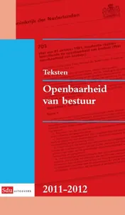 Omslag van Teksten Openbaarheid van bestuur 2011-2012