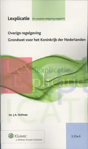 Omslag van Overige regelgeving Grondwet voor het Koninkrijk der Nederlanden