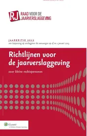 Omslag van Richtlijnen voor de Jaarverslaggeving, voor kleine rechtspersonen 2012