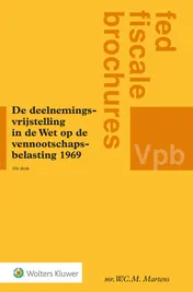 Omslag van De deelnemingsvrijstelling in de Wet op de vennootschapsbelasting 1969