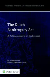 Omslag van The Dutch bankruptcy act