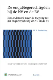 Omslag van De enquêtegerechtigden bij de NV en de BV