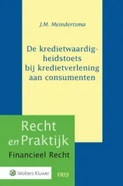 Omslag van De kredietwaardigheidstoets bij kredietverlening aan consumenten