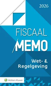 Omslag van Fiscaal Memo Wet- & Regelgeving 2026