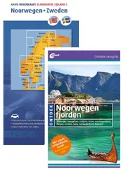 Omslag van Set ontdek noorwegen, fjorden wegenkaart noorwegen/ zweden
