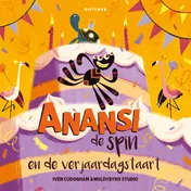 Omslag van Anansi de spin en de verjaardagstaart