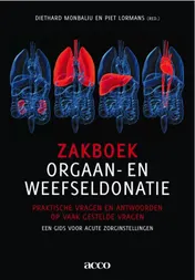 Omslag van Zakboek orgaan- en weefseldonatie. Praktische vragen en antwoorden op vaak gestelde vragen. Een gids voor acute zorginstellingen