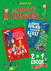 Omslag van De Zoete Zusjes vieren Sinterklaas & Kerst omkeerboek