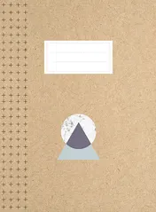 Omslag van Kraft schrift (lijnen) / Kraft cahier (ligné)